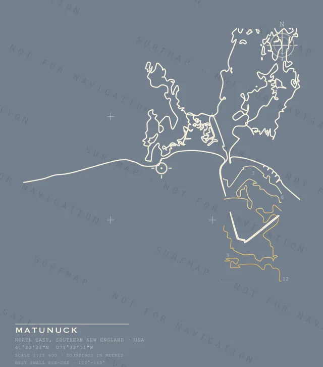 Matunuck chart, the full artwork printed on the back