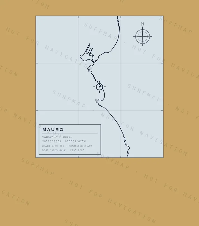 Mauro chart, the full artwork printed on the back