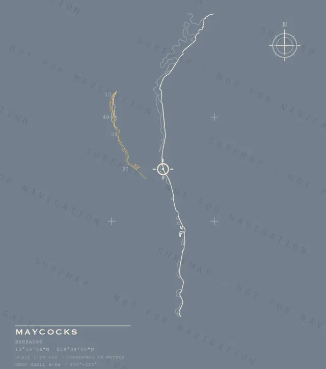 Maycocks chart, the full artwork printed on the back