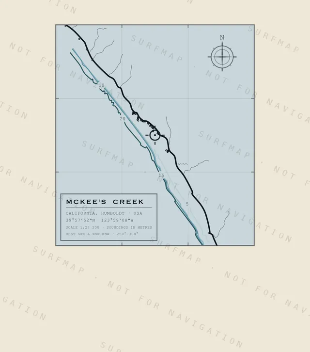 McKee's Creek chart, the full artwork printed on the back