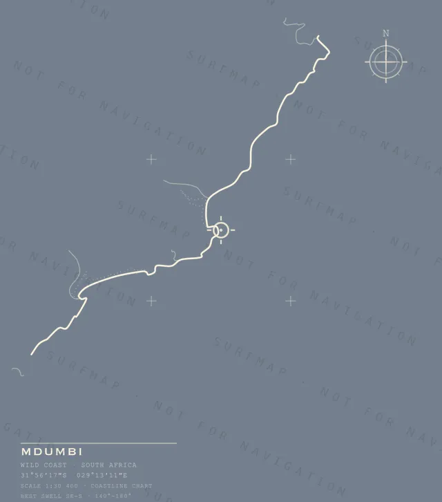 Mdumbi chart, the full artwork printed on the back