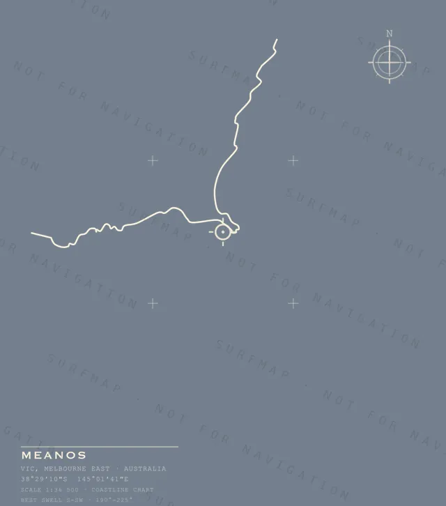 Meanos chart, the full artwork printed on the back