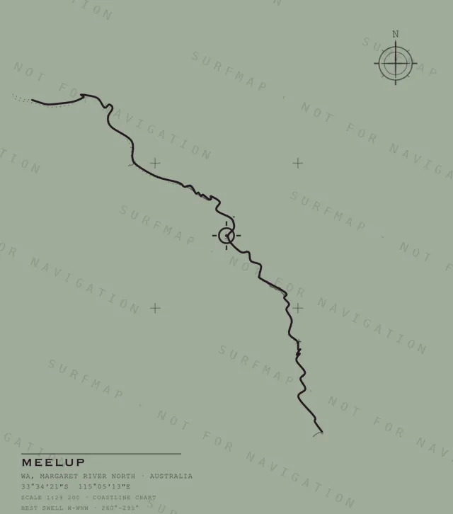 Meelup chart, the full artwork printed on the back