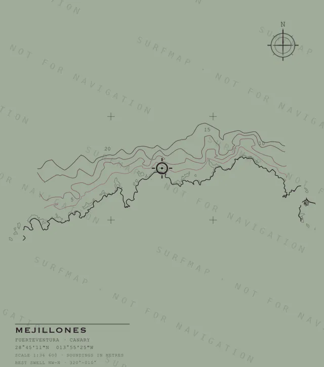 Mejillones chart, the full artwork printed on the back
