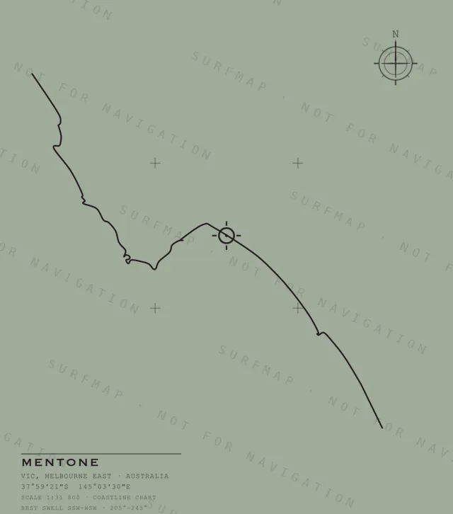 Mentone chart, the full artwork printed on the back