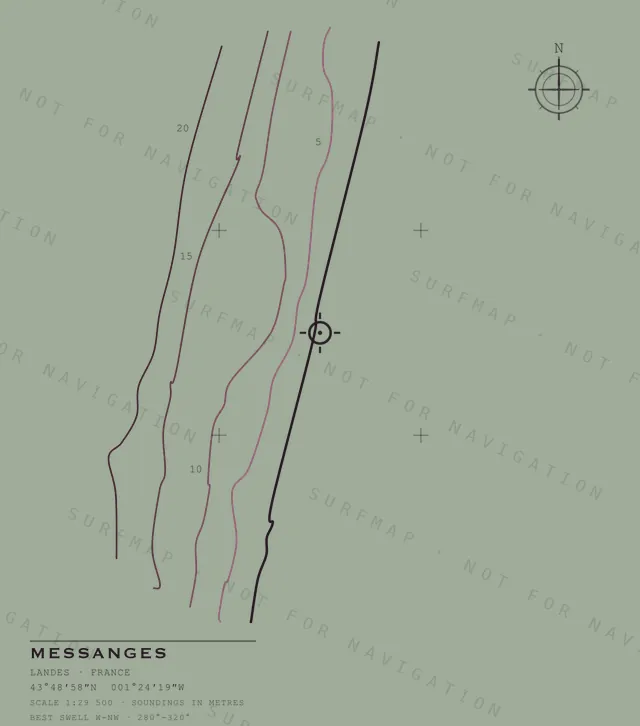 Messanges chart, the full artwork printed on the back