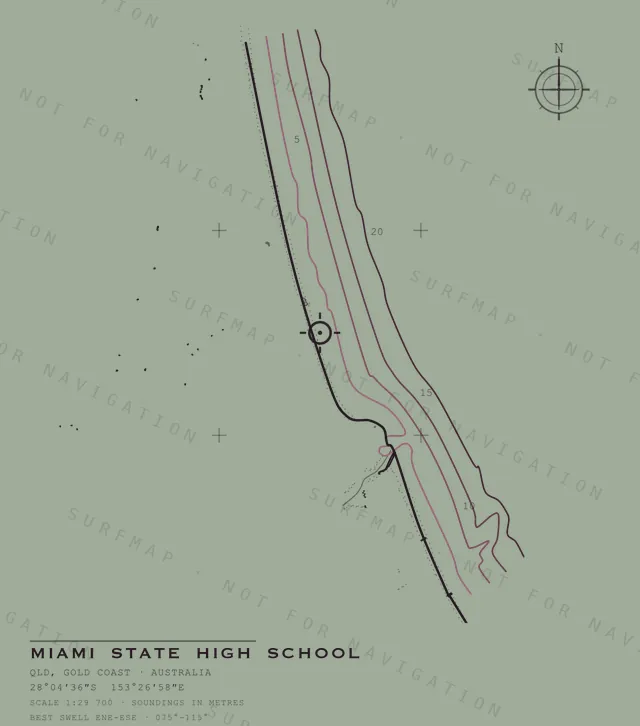 Miami State High School chart, the full artwork printed on the back