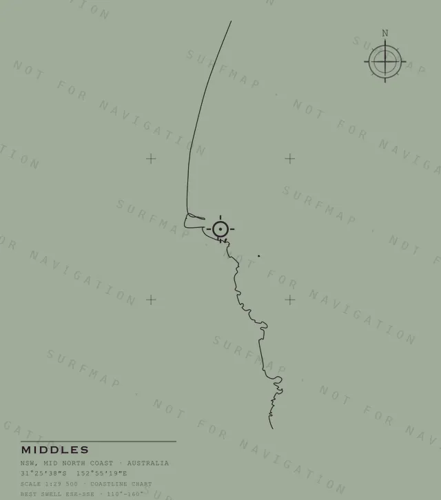 Middles chart, the full artwork printed on the back