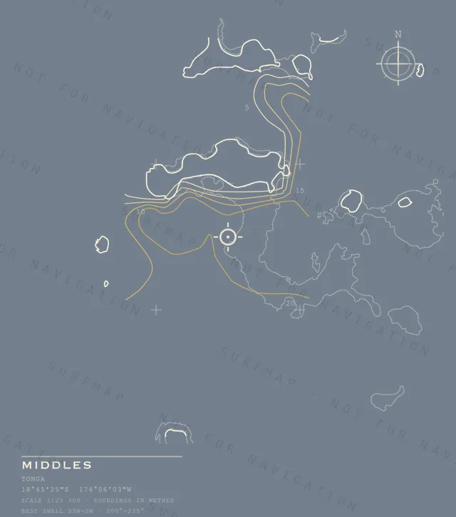 Middles chart, the full artwork printed on the back