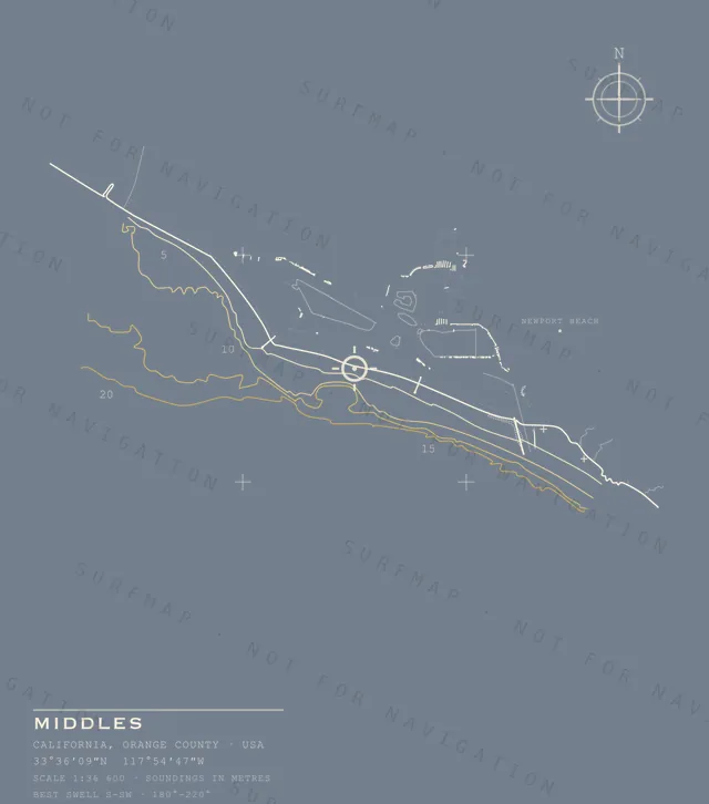 Middles chart, the full artwork printed on the back