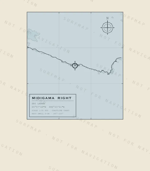 Midigama Right chart, the full artwork printed on the back