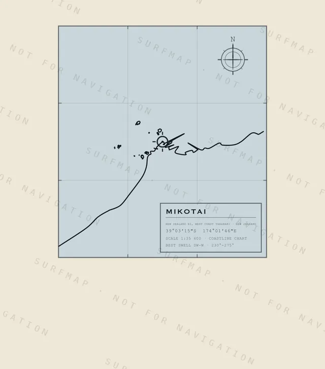 Mikotai chart, the full artwork printed on the back