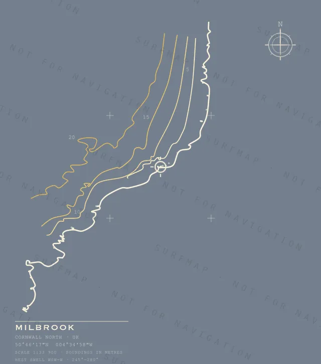 Milbrook chart, the full artwork printed on the back