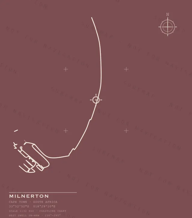 Milnerton chart, the full artwork printed on the back