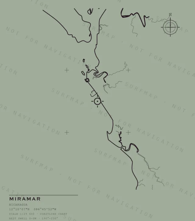 Miramar chart, the full artwork printed on the back