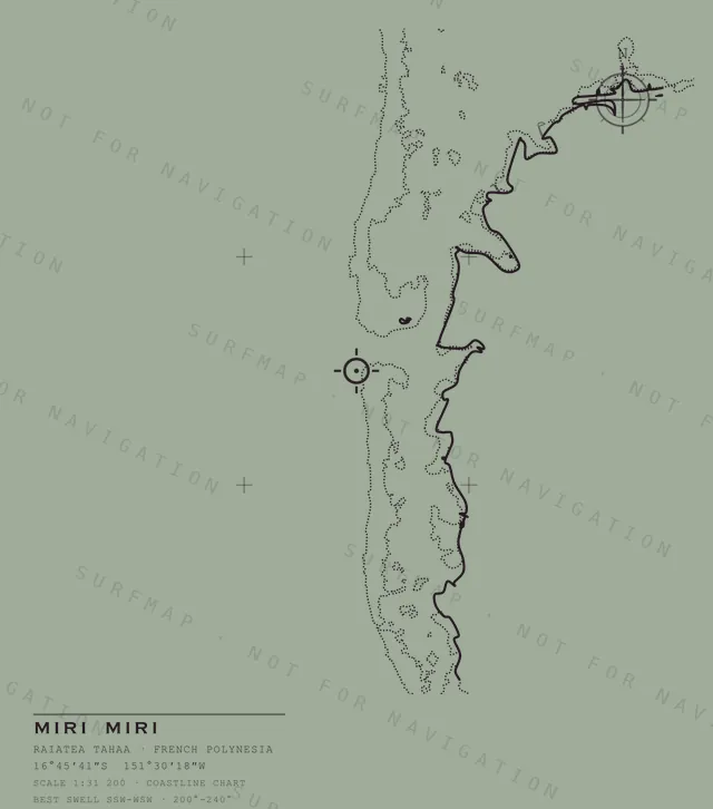 Miri Miri chart, the full artwork printed on the back