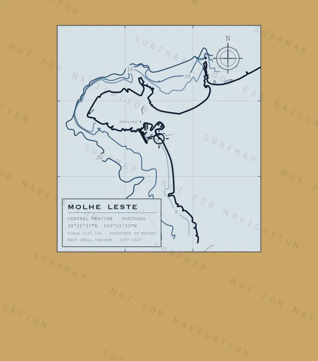 Molhe Leste chart, the full artwork printed on the back