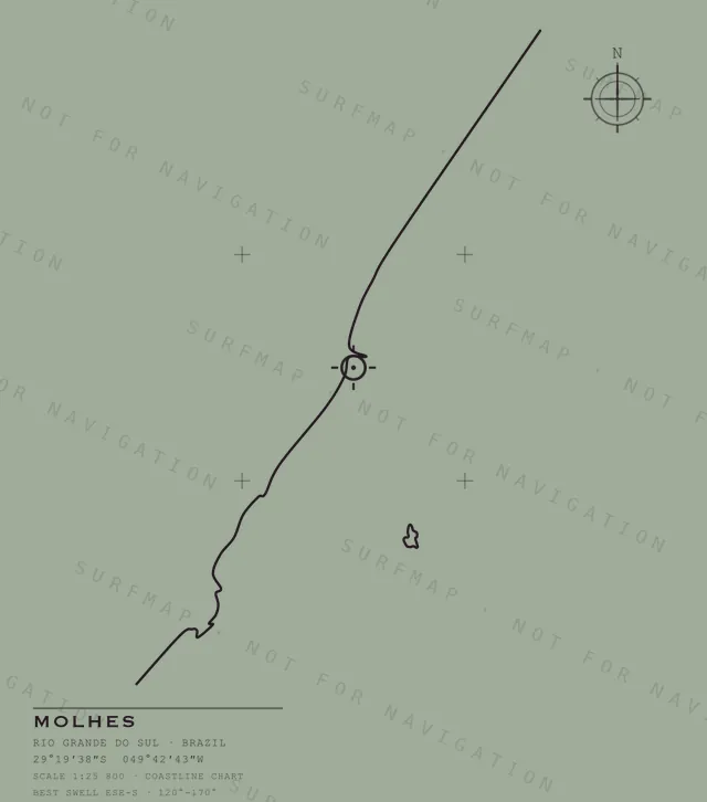 Molhes chart, the full artwork printed on the back