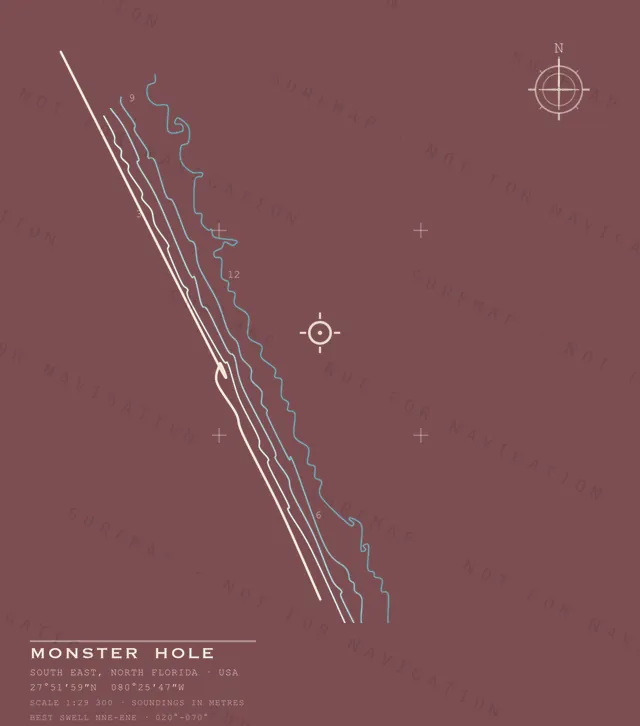 Monster Hole chart, the full artwork printed on the back
