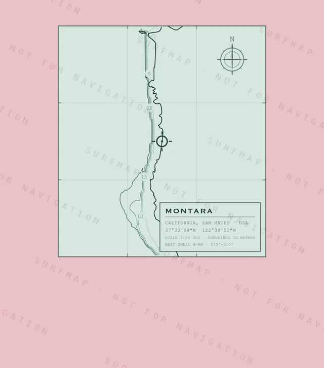Montara chart, the full artwork printed on the back