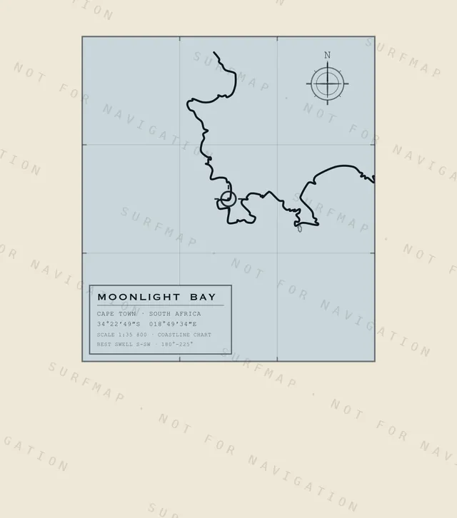 Moonlight Bay chart, the full artwork printed on the back