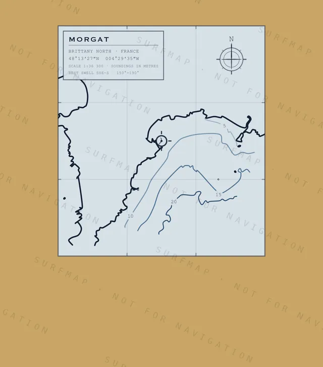 Morgat chart, the full artwork printed on the back