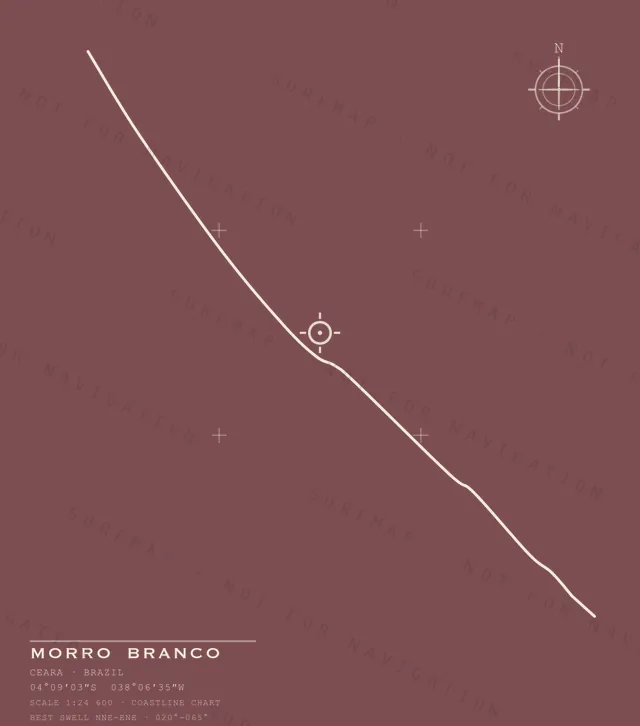 Morro Branco chart, the full artwork printed on the back