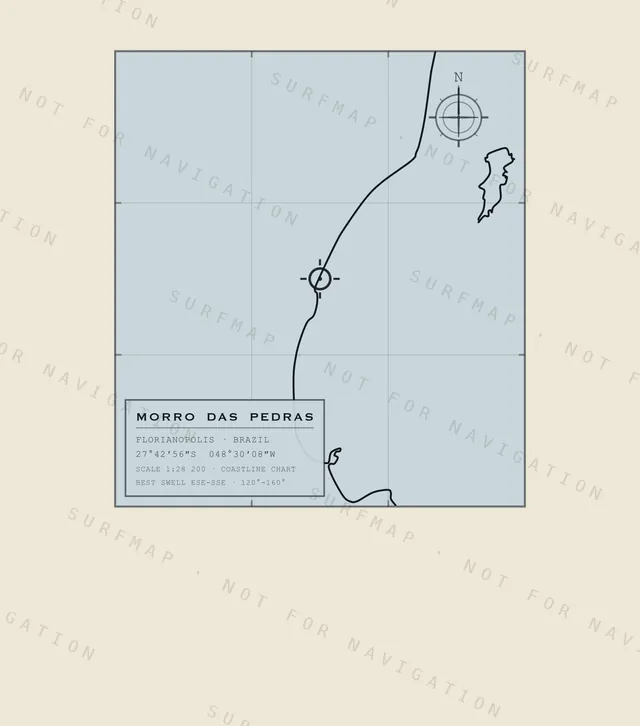 Morro das Pedras chart, the full artwork printed on the back