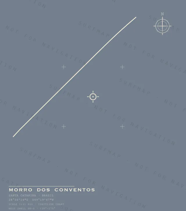 Morro dos Conventos chart, the full artwork printed on the back