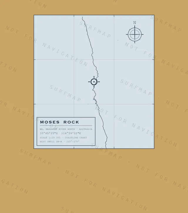 Moses Rock chart, the full artwork printed on the back