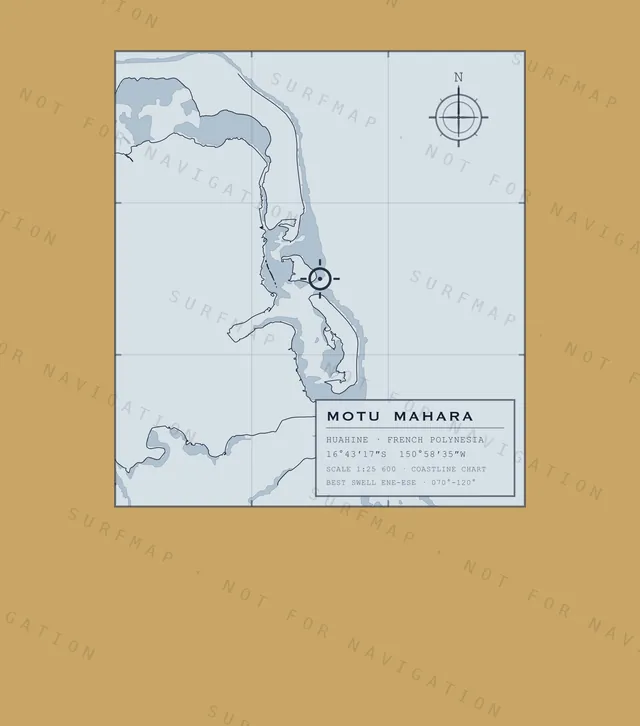 Motu Mahara chart, the full artwork printed on the back