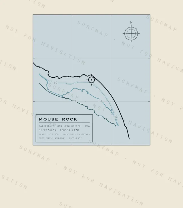 Mouse Rock chart, the full artwork printed on the back
