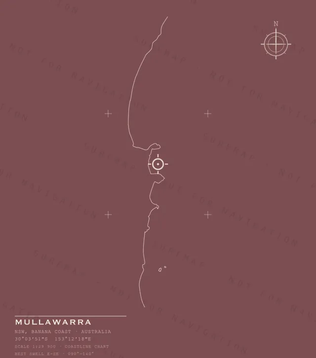 Mullawarra chart, the full artwork printed on the back