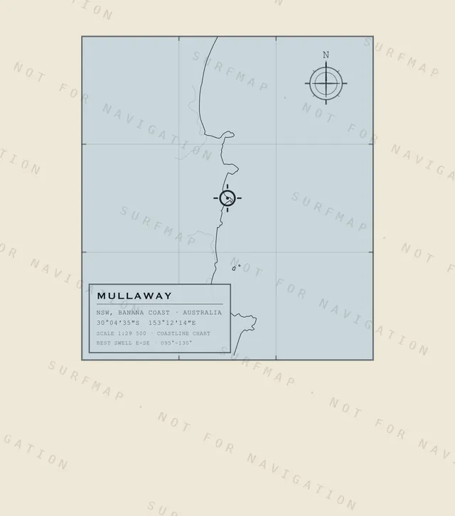 Mullaway chart, the full artwork printed on the back