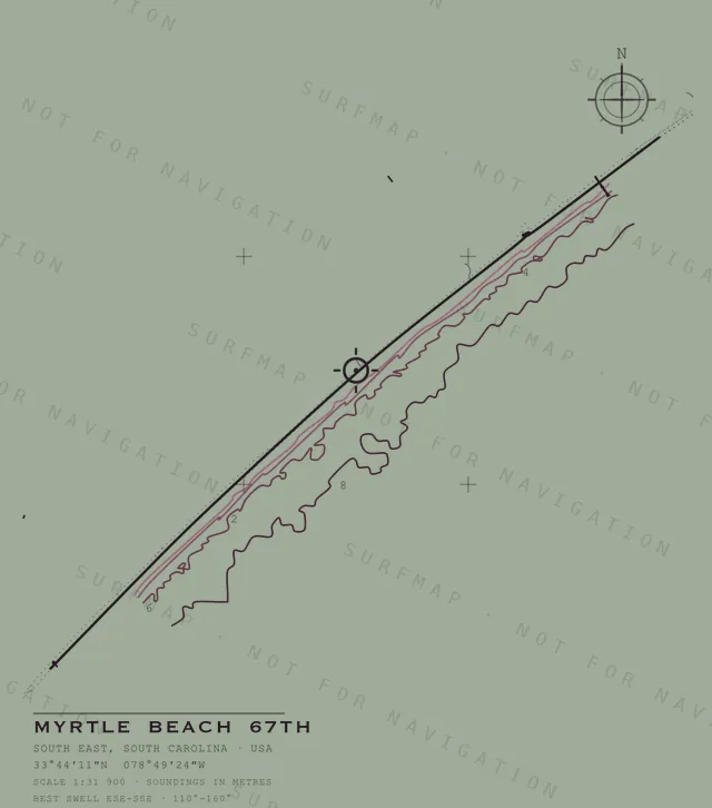 Myrtle Beach 67th chart, the full artwork printed on the back