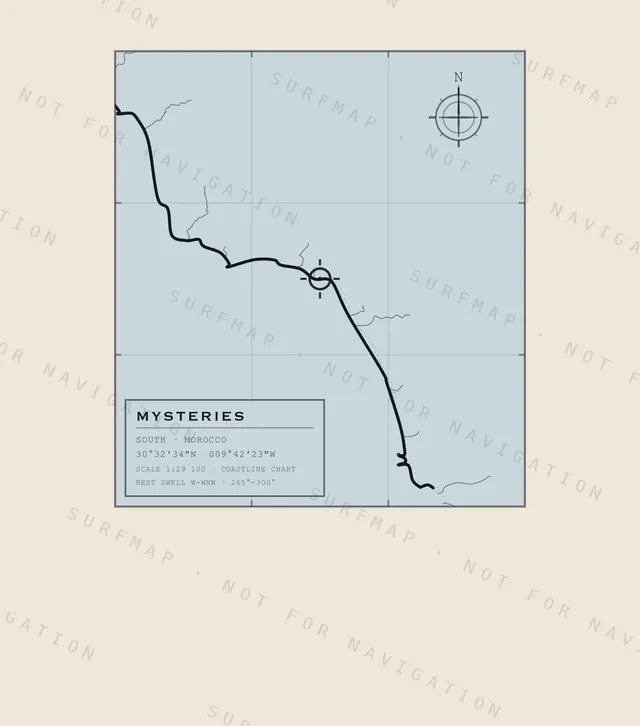 Mysteries chart, the full artwork printed on the back