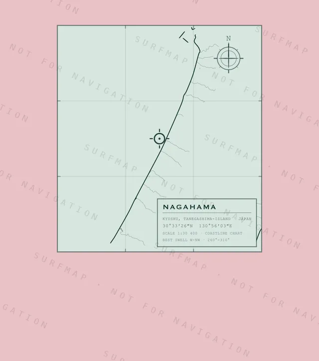 Nagahama chart, the full artwork printed on the back