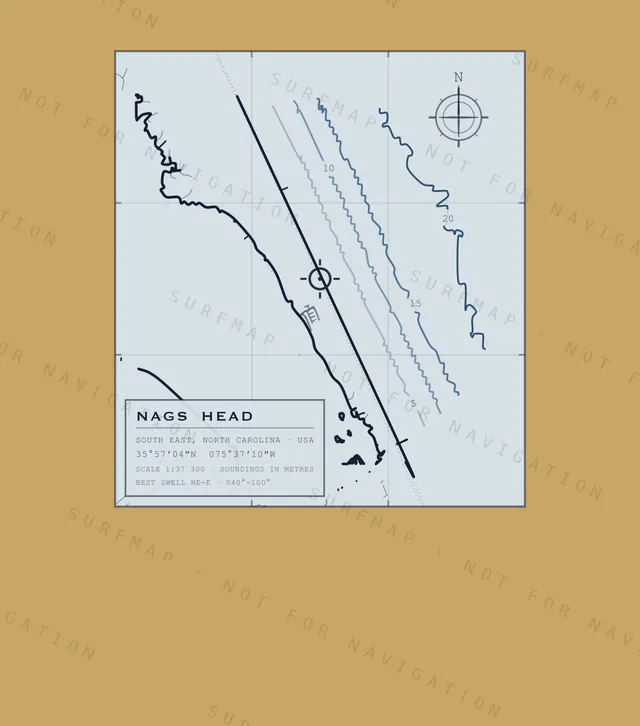 Nags Head chart, the full artwork printed on the back