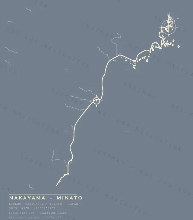 Nakayama - Minato chart, the full artwork printed on the back