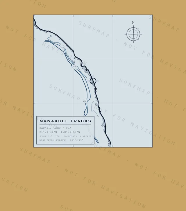 Nanakuli Tracks chart, the full artwork printed on the back