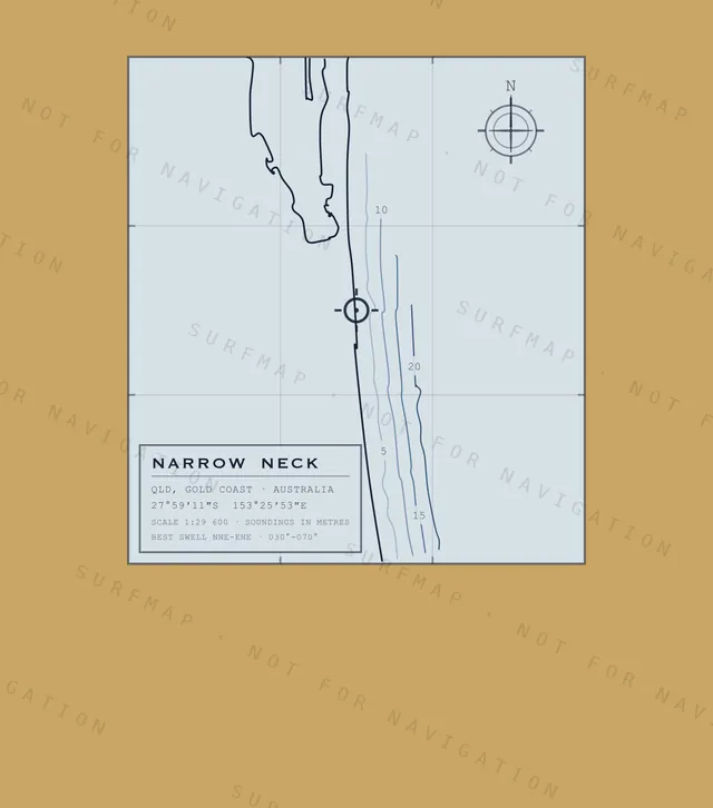 Narrow Neck chart, the full artwork printed on the back
