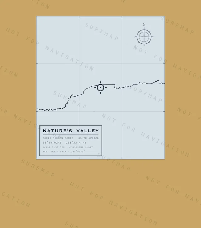 Nature's Valley chart, the full artwork printed on the back