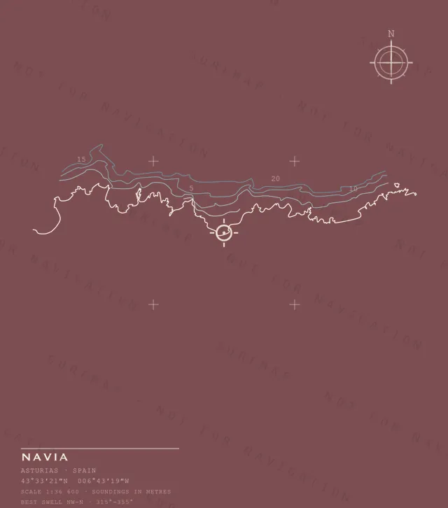 Navia chart, the full artwork printed on the back