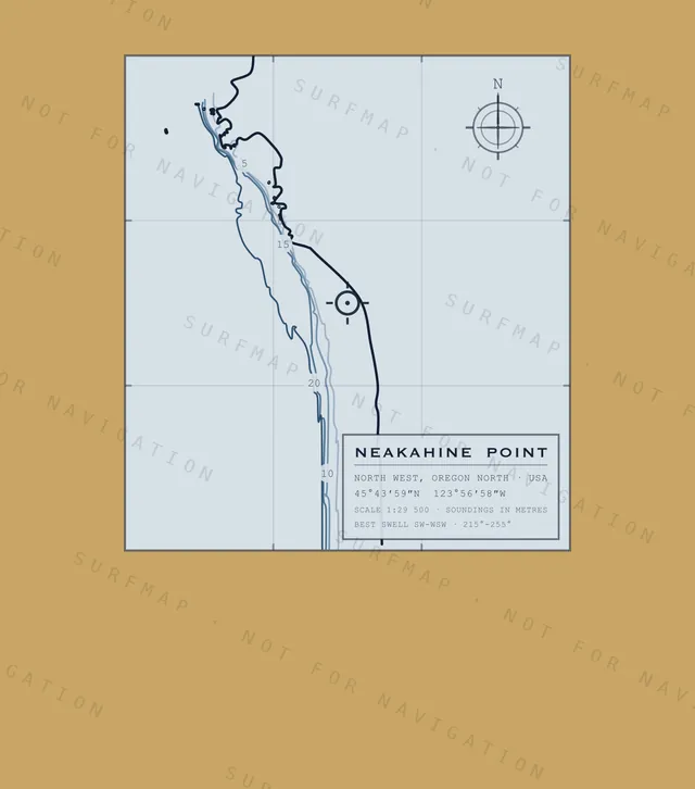 Neakahine Point chart, the full artwork printed on the back
