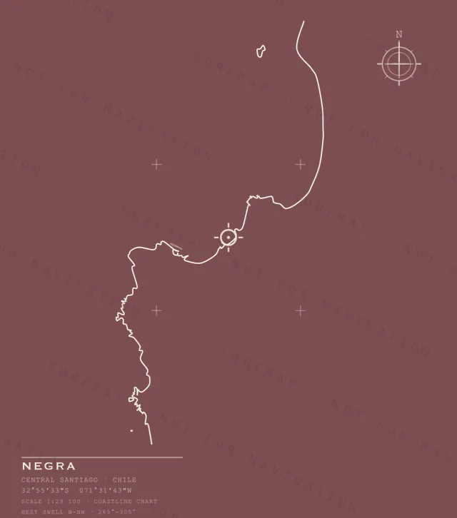 Negra chart, the full artwork printed on the back