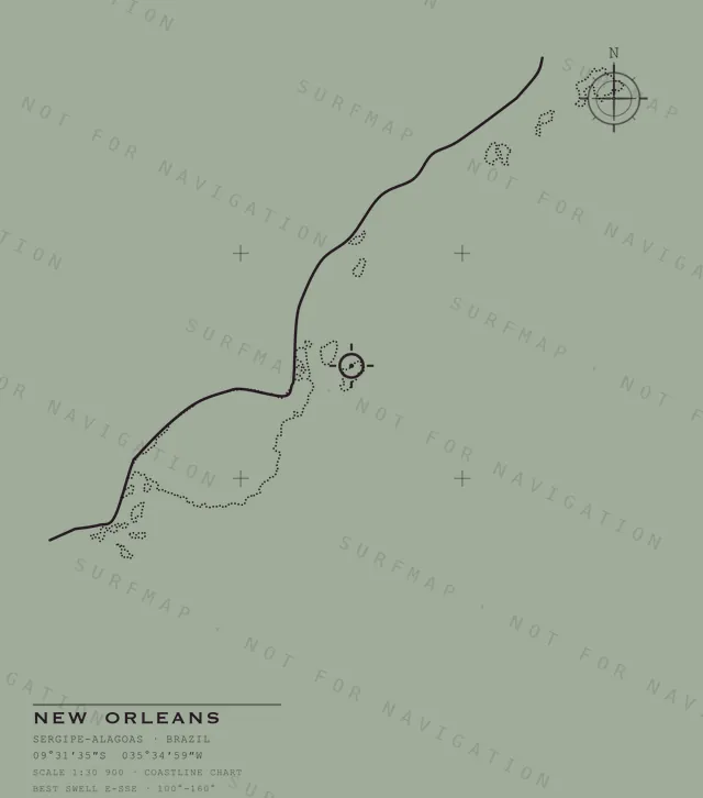 New Orleans chart, the full artwork printed on the back