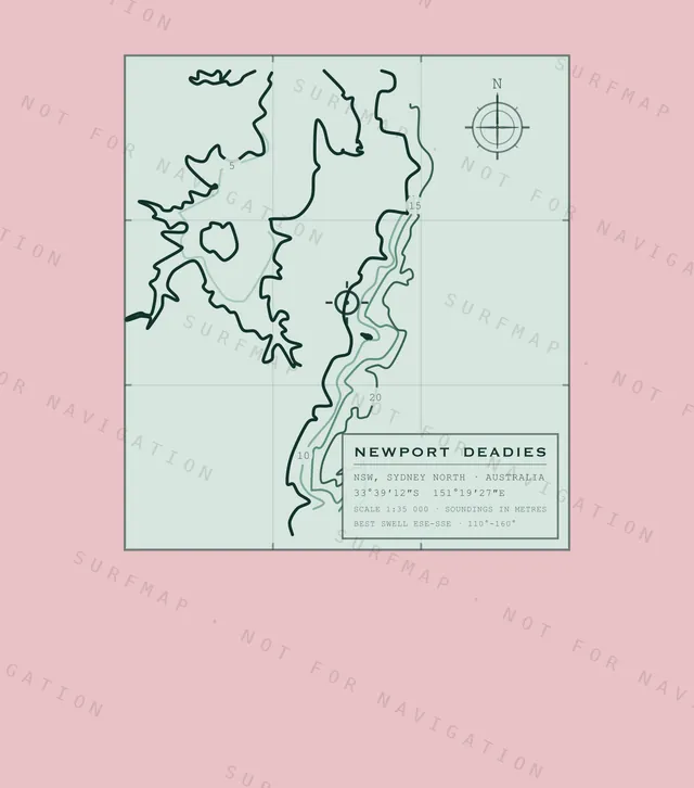 Newport Deadies chart, the full artwork printed on the back