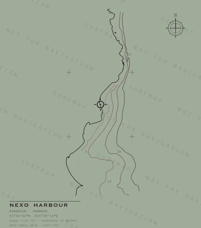 Nexo Harbour chart, the full artwork printed on the back