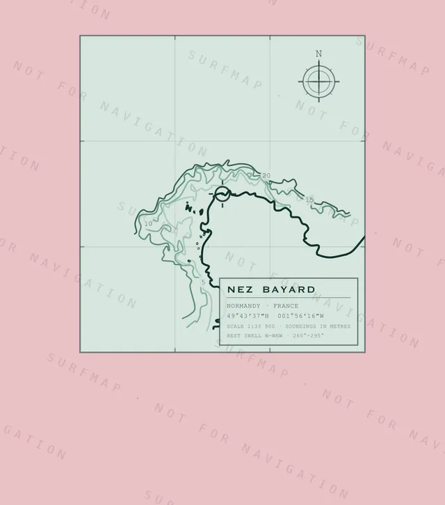 Nez Bayard chart, the full artwork printed on the back