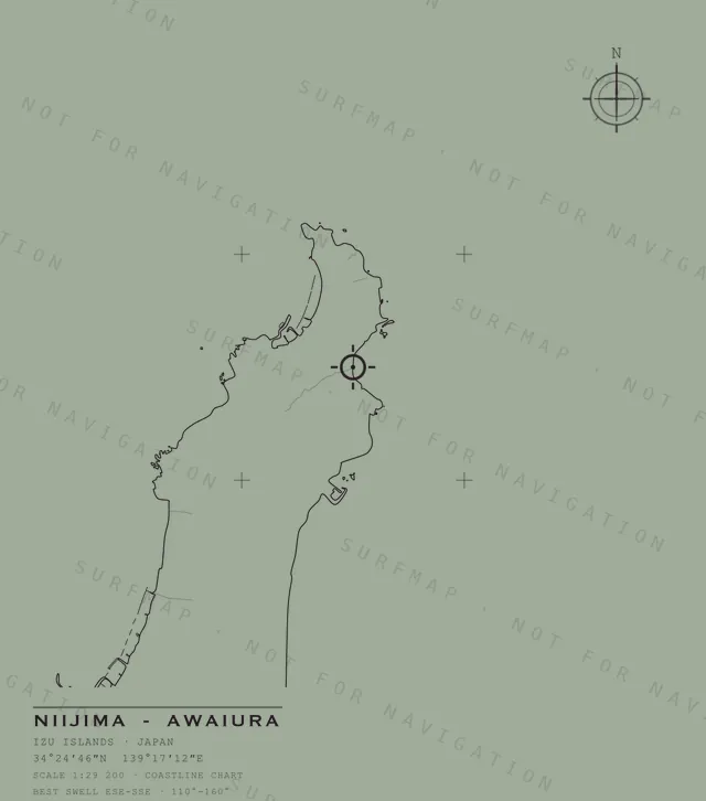 Niijima - Awaiura chart, the full artwork printed on the back